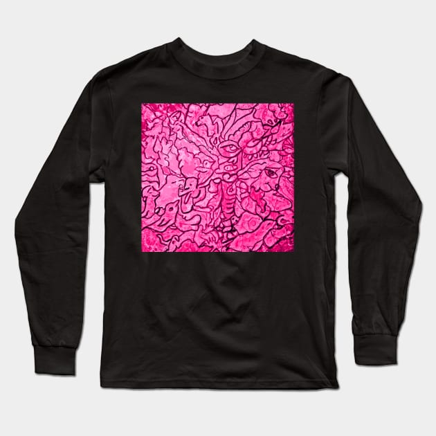 Dream Collective Abstract in Pink Long Sleeve T-Shirt by Klssaginaw